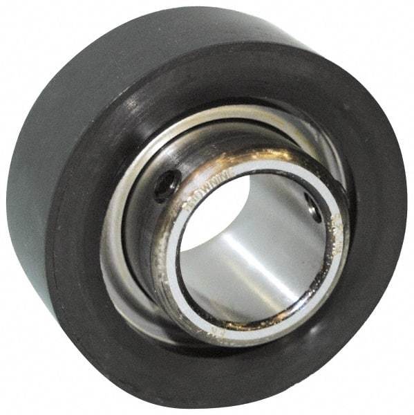 Browning - 15/16" ID x 2-17/32" OD, 2,801 Lb Dynamic Capacity, Set Screw Locking Insert Bearing - Rubber Grommet Housing, 52100 Steel Insert, 1" Race Width, 1,651 Lb Static Capacity - Exact Tool & Supply