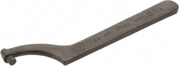Martin Tools - 3-1/4" Capacity, Pin Spanner Wrench - 8-1/2" OAL, 9/32" Hook Pin Height - Exact Tool & Supply