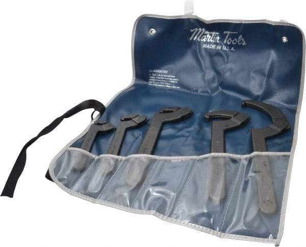 Martin Tools - 3/4" to 8-3/4" Capacity, Hook Spanner Wrench Set - Exact Tool & Supply