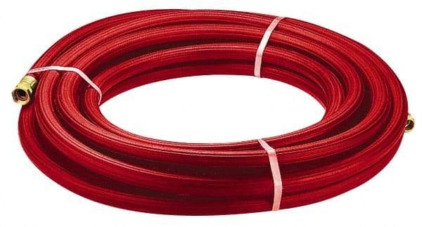 Parker - 25' Long, 3/4" Male x Female GHT, -40 to 200°F, Rubber High Temp & High Pressure Hose - 5/8" ID, Red, 125 psi - Exact Tool & Supply