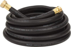 Parker - 25' Long Contractor Hose - 5/8" Diam, 3/4" GHT, Rubber, 100 psi, Black - Exact Tool & Supply