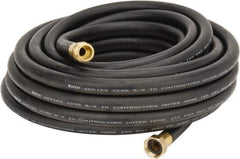 Parker - 50' Long Contractor Hose - 5/8" Diam, 3/4" GHT, Rubber, 100 psi, Black - Exact Tool & Supply