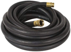 Parker - 25' Long Contractor Hose - 3/4" Diam, 3/4" GHT, Rubber, 100 psi, Black - Exact Tool & Supply