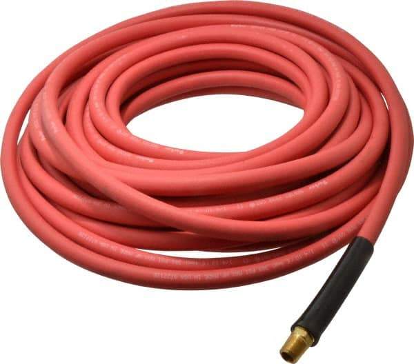Parker - 1/4" ID x 1/2" OD 50' Long Multipurpose Air Hose - MNPT x MNPT Ends, 300 Working psi, -40 to 212°F, 1/4" Fitting, Red - Exact Tool & Supply