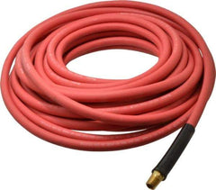 Parker - 1/4" ID x 1/2" OD 50' Long Multipurpose Air Hose - MNPT x MNPT Ends, 300 Working psi, -40 to 212°F, 1/4" Fitting, Red - Exact Tool & Supply