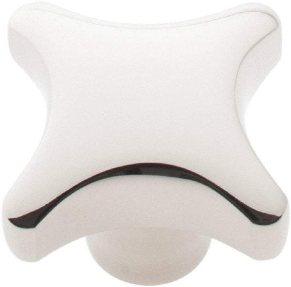 KIPP - 1.57" Head Diam, 4 Point Lobed Knob - 5/16-18 Hole, Stainless Steel - Exact Tool & Supply