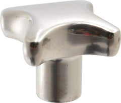 KIPP - 1.96" Head Diam, 4 Point Lobed Knob - 3/8-16 Hole, Stainless Steel - Exact Tool & Supply