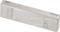 Mitutoyo - 0.143" Rectangular Steel Gage Block - Accuracy Grade AS-1, Includes Certificate of Inspection - Exact Tool & Supply