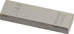 Mitutoyo - 0.149" Rectangular Steel Gage Block - Accuracy Grade AS-1, Includes Certificate of Inspection - Exact Tool & Supply