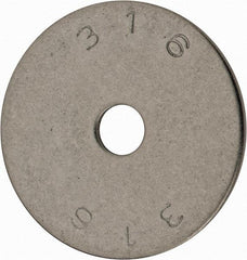 Value Collection - 1/4" Screw, Grade 18-8 Stainless Steel Fender Flat Washer - 1/4" ID x 1-1/2" OD, 0.072" Thick, Plain Finish - Exact Tool & Supply