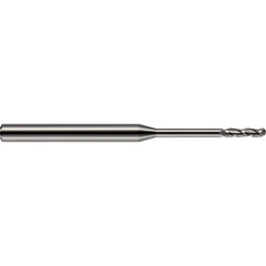 Harvey Tool - 0.1" Diam, 3/4" LOC, 3 Flute Solid Carbide Ball End Mill - Exact Tool & Supply