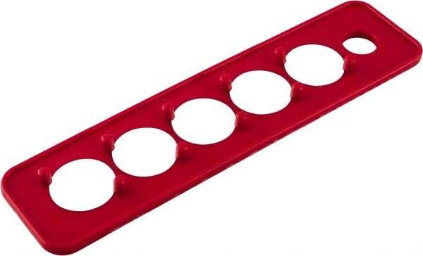 Triton - 10 Piece Capacity Magnetic Socket Holder Strip - 1/4" Drive, Red - Exact Tool & Supply