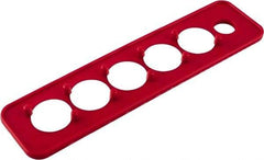 Triton - 10 Piece Capacity Magnetic Socket Holder Strip - 1/4" Drive, Red - Exact Tool & Supply