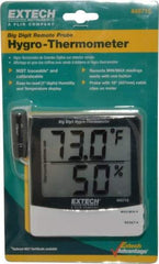 Extech - 14 to 140°F, 10 to 99% Humidity Range, Thermo-Hygrometer - 4% Relative Humidity Accuracy - Exact Tool & Supply