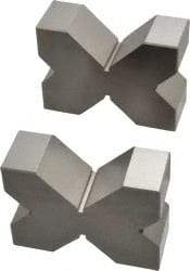 SPI - 3/4 to 2" Capacity, 90° Angle, Cast Iron 4-Way V-Block - 3-3/4" Long x 1-3/8" Wide x 2-3/4" High, Sold as Matched Pair - Exact Tool & Supply