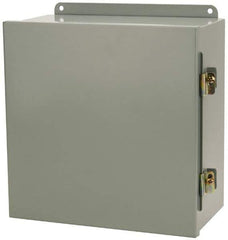 Cooper B-Line - Steel Standard Enclosure Hinge Flat Cover - NEMA 12, 13, 12" Wide x 12" High x 6" Deep, Dirt-tight & Dust-tight - Exact Tool & Supply