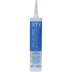 White Lightning - 10 oz Tube Clear RTV Silicone Sealant - 5 to 7 Days Full Cure Time - Exact Tool & Supply
