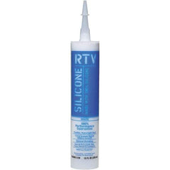 White Lightning - 10 oz Tube White RTV Silicone Sealant - 5 to 7 Days Full Cure Time - Exact Tool & Supply