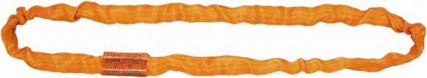Lift-All - 25' Long x 4-7/8" Wide, 125,000 Lb Basket Capacity, Nylon, Aramid Web Sling - 100,000 Lb Choker Capacity, 3" Diam Chain, Orange - Exact Tool & Supply