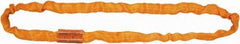 Lift-All - 10' Long x 4-1/4" Wide, 100,000 Lb Basket Capacity, Nylon, Aramid Web Sling - 80,000 Lb Choker Capacity, 2-3/4" Diam Chain, Orange - Exact Tool & Supply