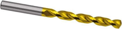Guhring - 7.8mm 130° Powdered Metal Jobber Drill - TiN Finish, Right Hand Cut, Parabolic Flute, 117mm OAL, Cone Relief Point - Exact Tool & Supply