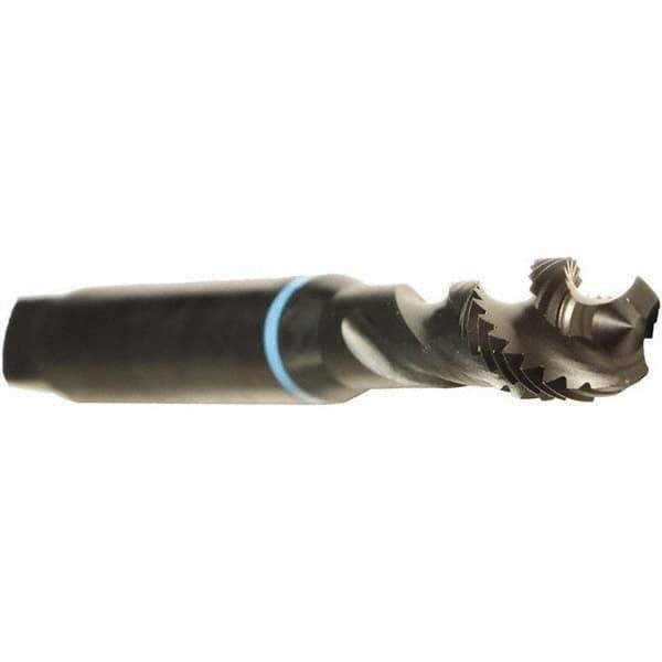 Emuge - 5/16-24 UNF 3 Flute 3B Modified Bottoming Spiral Flute Tap - Cobalt, Oxide Finish, 2-23/32" OAL, Right Hand Flute, Right Hand Thread, Series Enorm - Exact Tool & Supply