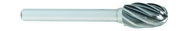 SE-7A -- 3/4 x 1 LOC x 1/4 Shank x 2 OAL Egg Shape Carbide Aluminum Cut Burr - Exact Tool & Supply