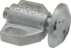 Jergens - 15/16" Body Width x 11/16" Body Len, 1/8" Stroke Len, 21/32" Btw Mt Hole Ctrs, Tangless Square Spring Locating Stop - 10 Lb Init End Force, 10 Lb Mid End Force, 10 Lb Final End Force, 3/4" Stop Head Width x 7/8" Stop Head Height - Exact Tool & Supply