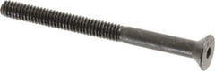 Value Collection - #8-32 UNC Hex Socket Drive, Flat Screw - Alloy Steel, Black Oxide Finish, Partially Threaded, 2" OAL - Exact Tool & Supply
