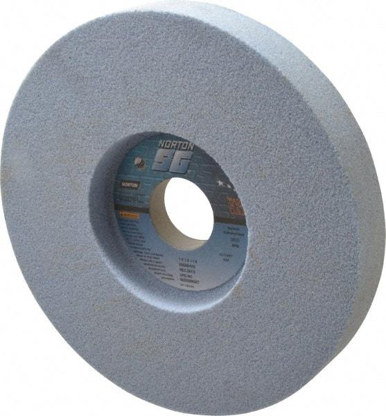 Norton - 7" Diam x 1-1/4" Hole x 1" Thick, I Hardness, 60 Grit Surface Grinding Wheel - Ceramic, Type 5, Medium Grade, 3,600 Max RPM, Vitrified Bond, One-Side Recess - Exact Tool & Supply