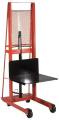 Wesco Industrial Products - 1,000 Lb Capacity, 60" Lift Height, Hydraulic Platform Base Manually Operated Lift - Exact Tool & Supply