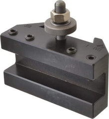 Aloris - Series DA, #1 Turning & Facing Tool Post Holder - 17 to 48" Lathe Swing, 3-1/8" OAH, 1-1/4" Max Tool Cutting Size, 2-1/4" Centerline Height - Exact Tool & Supply