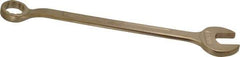 Ampco - 1-1/4" 12 Point Offset Combination Wrench - 15° Offset Angle, 19-1/2" OAL, Aluminum Bronze, Plain Finish - Exact Tool & Supply