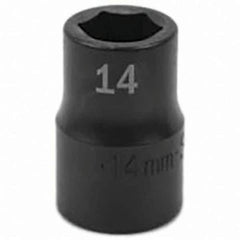 SK - Impact Socket - 1/2"DR 14MM IMPACT SOCKET - Exact Tool & Supply