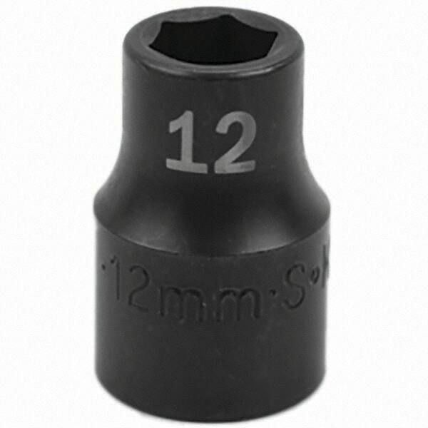 SK - Impact Socket - 1/2"DR 12MM IMPACT SOCKET - Exact Tool & Supply