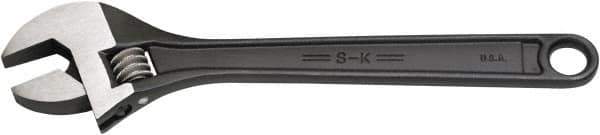 SK - 3/4" Jaw Capacity, 6" Standard Adjustable Wrench - Steel, Black Finish, 6" OAL - Exact Tool & Supply