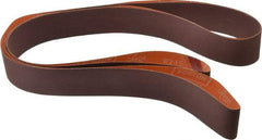 Norton - 2" Wide x 132" OAL, 220 Grit, Aluminum Oxide Abrasive Belt - Aluminum Oxide, Very Fine, Coated, J Weighted Cloth Backing, Series R245 - Exact Tool & Supply