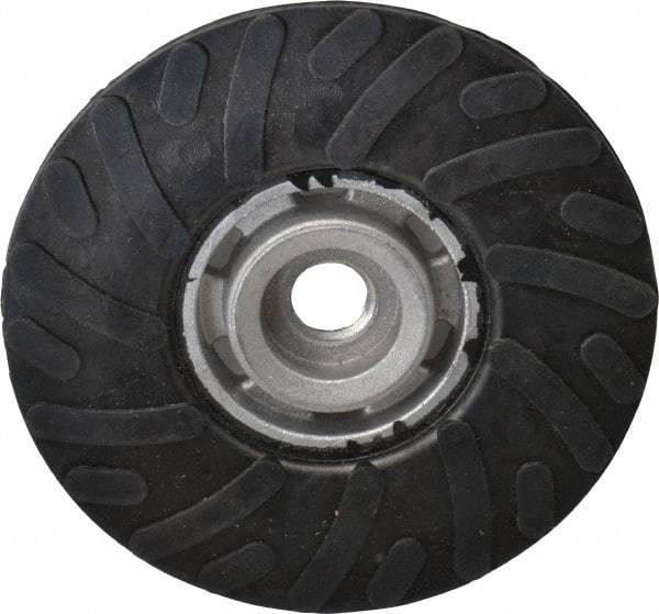 Norton - 4-1/2" Diam Locking Nut Disc Backing Pad - Medium Density, 11,000 RPM - Exact Tool & Supply