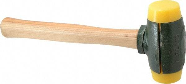 Garland - 2-3/4 Lb Head 1-3/4" Face Plastic Split Head Hammer - 12-3/4" OAL, Wood Handle - Exact Tool & Supply