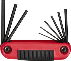 Eklind - 9 Piece Fold-Up Hex Key Set - Exact Tool & Supply