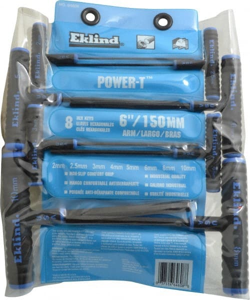Eklind - 8 Piece T-Handle Hex Key Set - Exact Tool & Supply