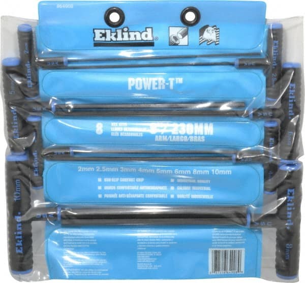 Eklind - 8 Piece T-Handle Hex Key Set - Exact Tool & Supply