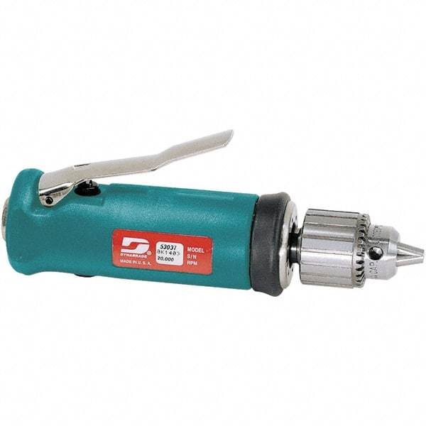 Dynabrade - 1/4" Keyed Chuck - Inline Handle, 20,000 RPM, 0.5 hp, 90 psi - Exact Tool & Supply