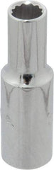 Proto - 3/8" Drive, Deep Hand Socket - 12 Points, 2-1/8" OAL, Chrome Finish - Exact Tool & Supply