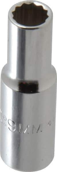 Proto - 9/32", 1/4" Drive, Deep Hand Socket - 6 Points, 7/8" OAL, Chrome Finish - Exact Tool & Supply