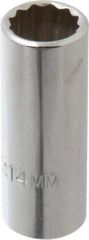 Proto - 3/8" Drive, Deep Hand Socket - 12 Points, 2-1/8" OAL, Chrome Finish - Exact Tool & Supply