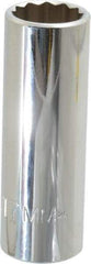 Proto - 3/8" Drive, Deep Hand Socket - 12 Points, 2-3/4" OAL, Chrome Finish - Exact Tool & Supply