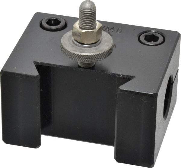 Aloris - Series CXA, #4D Boring Bar Tool Post Holder - 13 to 18" Lathe Swing, 2" OAH, 1" Centerline Height - Exact Tool & Supply