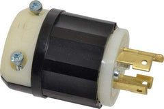 Leviton - 480 VAC, 30 Amp, L16-30P Configuration, Industrial Grade, Self Grounding Plug - 3 Phase, 3 Poles, 0.595 to 1.15 Inch Cord Diameter - Exact Tool & Supply