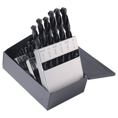 ‎1mm-13mm RHS / RHC HSS 135 Degree Split Point Heavy Duty Jobber Length Drill Set - Steam Oxide - Exact Tool & Supply